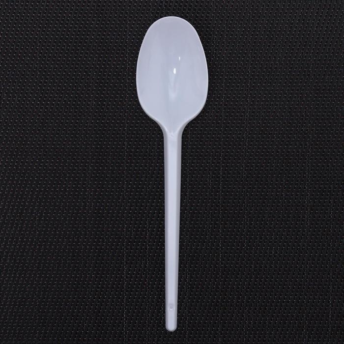 Набор белых пластиковых одноразовых ложек, 16 см, 12 шт