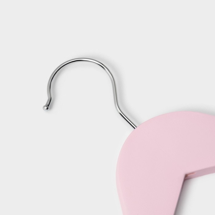 Плечики - вешалки для одежды LaDо́m, 3 шт, детские, 27&times;18 см, цвет розовый