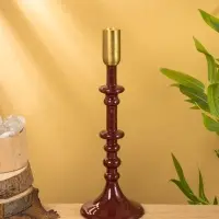 Подсвечник на 1 свечу "Сливовый" 10х10х31 см