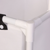 Корзина для белья складная 56х39х95 см, цвет черный, белый