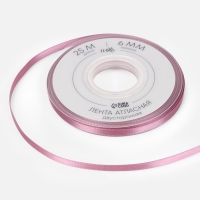 Лента атласная двухсторонняя №165 6мм*25&plusmn;1м пыльная роза TR