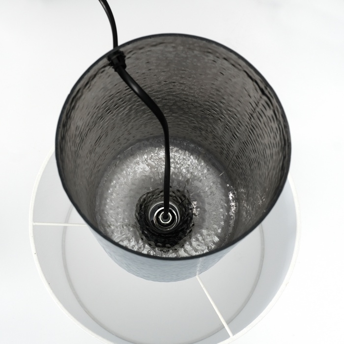 Настольная лампа с абажуром RISALUX &laquo;Слинг&raquo;, Е27, 40 Вт, хром, 30&times;30&times;58 см