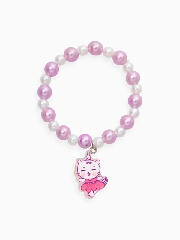 Браслет детский набор 3 шт. "Выбражулька" котик, единорог, силиконовый, разноцветный