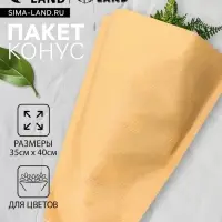 Пакет - конус крафт, 12+35&times;40 см