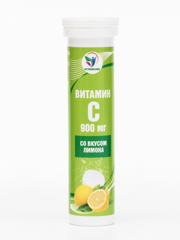 Напиток Витамин С со вкусом лимона Vitamuno, 10 шипучих таблеток