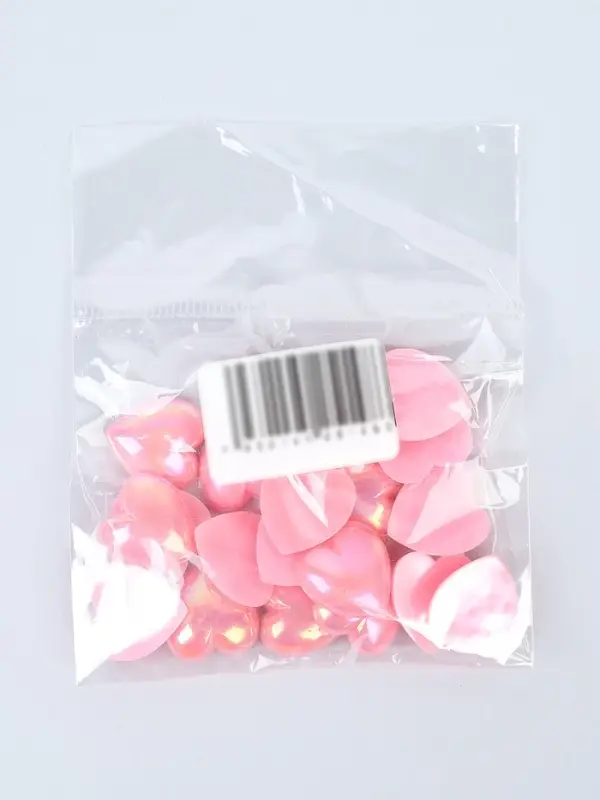 Сердечки декоративные (набор 20 шт) розовые