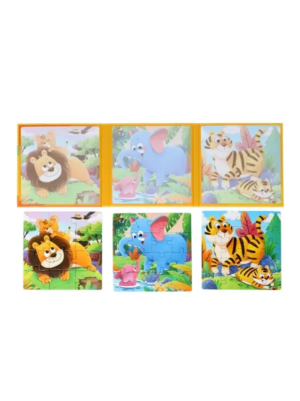 Книжка-деревяшка пазл "Животные"