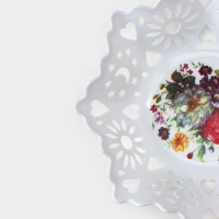 Ваза для хлеба и фруктов &laquo;Кубань. Месяц&raquo;, d=20 см, белый, рисунок МИКС