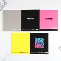 Тетрадь в клетку, 48 л., А5, на скрепке, блок №1 &laquo;Шрифтовые яркие&raquo; МИКС