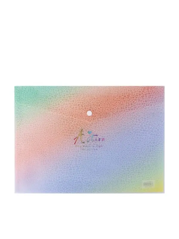 Папка-конверт на кнопке формат А4 180мкр блестящая МИКС Структура (штрихкод на штуке)