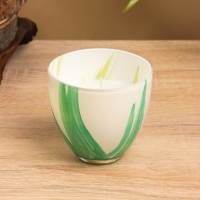 Свеча ароматическая в стеклянном подсвечнике 85 гр, чёрный бергамот