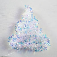 Гирлянда &laquo;Мишура&raquo; 1 м роса, IP20, перламутровая нить, 22 LED, 6 слоёв, d=5 см, батарейки CR2032х2 (в комплекте), свечение белое