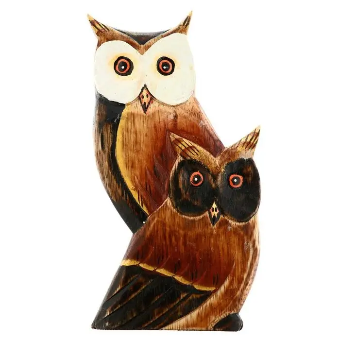 Панно "Совушки" дерево 14х1,5х25 см