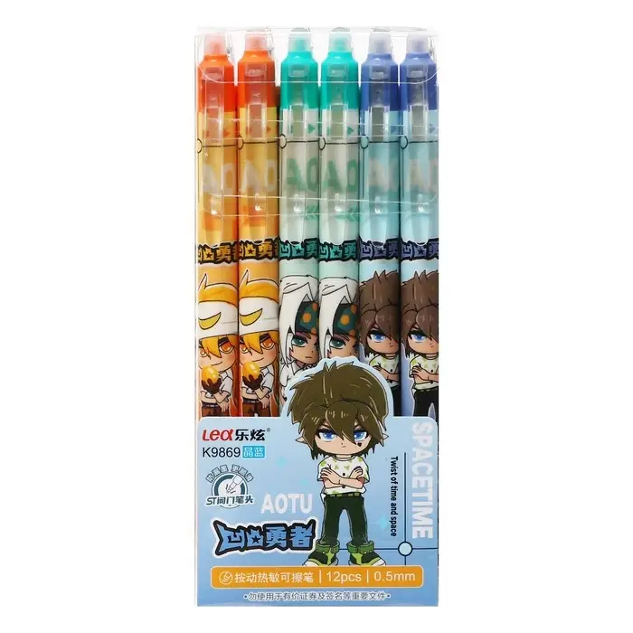 Ручка гелевая автоматическая со стираемыми чернилами, стержень синий, &laquo;Аниме-мальчик&raquo;, МИКС