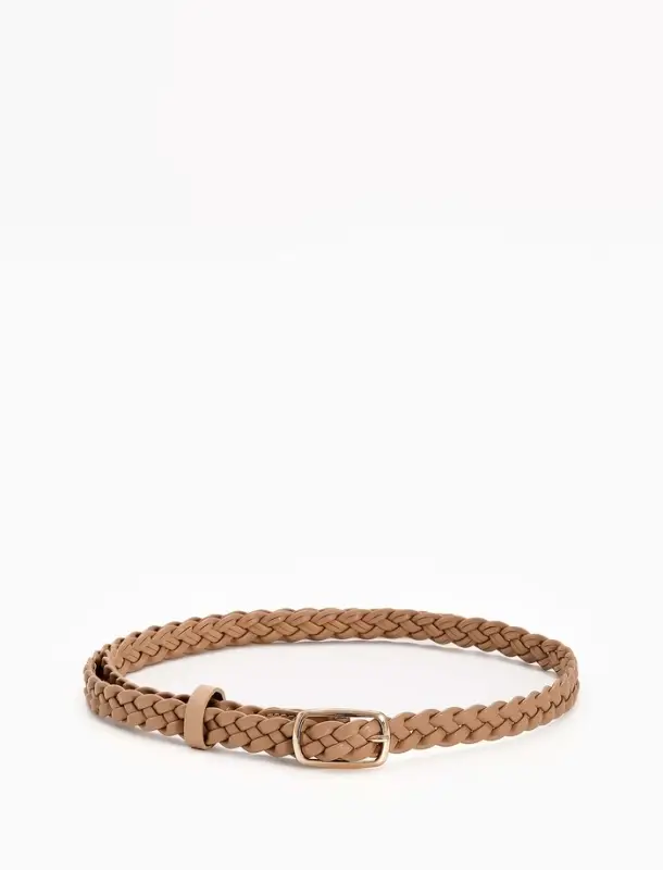 Ремень жен 03-01-01-01, Июнь2501, 1,8*0,3*110 см, без винта, пряж золото, 1 прокол, бежевый   109031