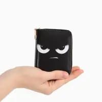 Кошелек дет 07-01-01 Июнь2539 глаза, 8,5*2,5*10,5 см, 2 отд+отд/молн, д/карт, черный