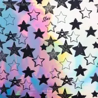 Плёнка упаковочная с голографией Starry sky, 100&times;70 см