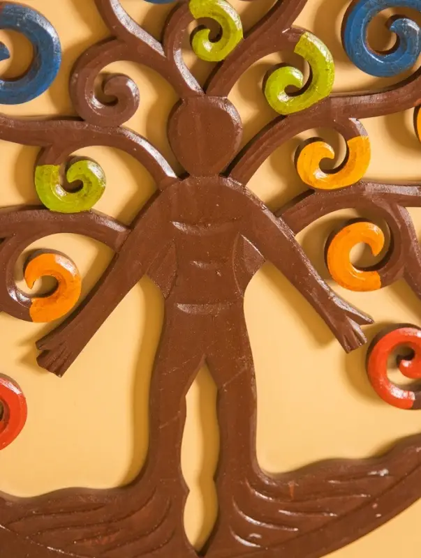 Панно "Единство с природой" МДФ, 40х40х1 см, разноцветная