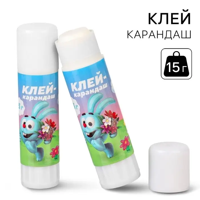 Клей-карандаш PVP 15 г, &laquo;Смешарики&raquo;