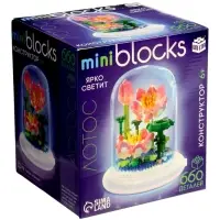 UNICON Конструктор Mini Blocks Лотос 660 деталей, свет