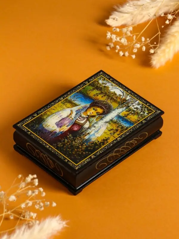 Шкатулка &laquo;Русская красавица&raquo;, 10&times;14 см, лаковая миниатюра