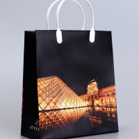 Пакет "Цветы/Город ", мягкий пластик, 26 x 23 см, 110 мкм МИКС