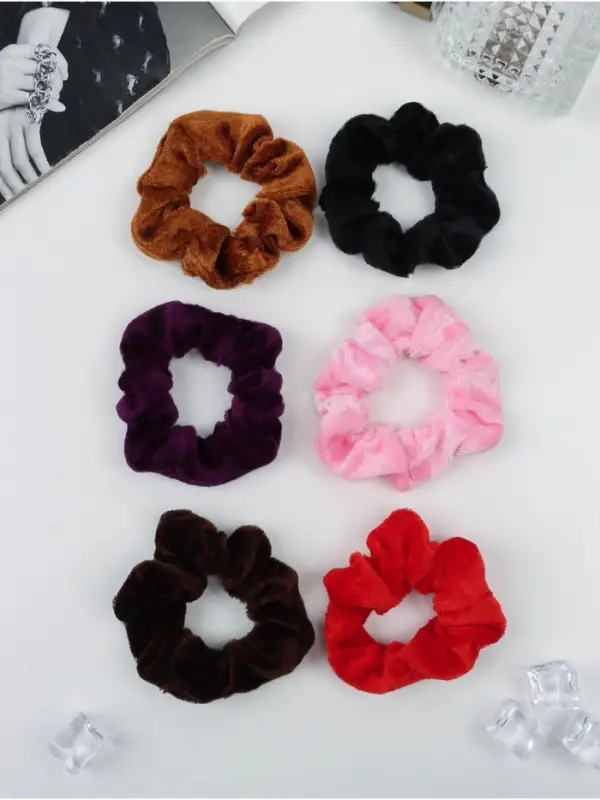 Резинка для волос "Бархат" яркость, микс