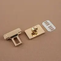 Застёжка для сумки, 3.3&times;3.3 см, цвет золотой