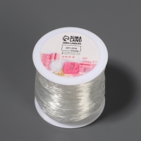 Нить для плетения 100&plusmn;1м d1мм эластичная силикон прозрачный АУ