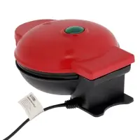 Электровафельница WV-01, 350 Вт, венские вафли, антипригарное покрытие, красная