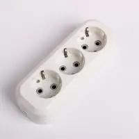 Колодка Smartbuy, 3 розетки, 16 А, 3500 Вт, с з/к, белая