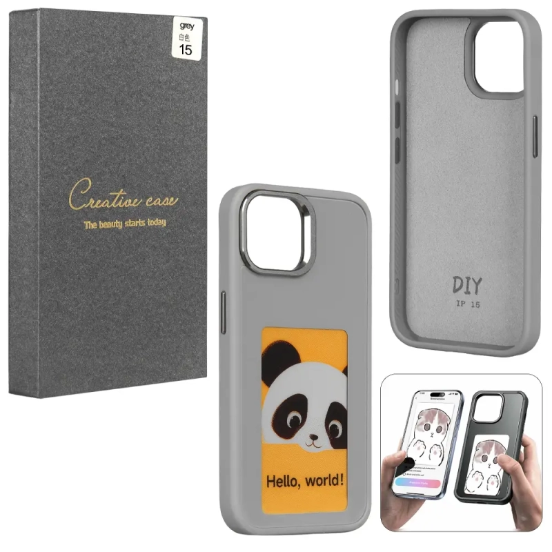 Чехол iPh 15 Gray с проекцией