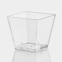 Форма пластиковая одноразовая для фуршета &laquo;Квадрат&raquo;, 60 мл, прозрачная