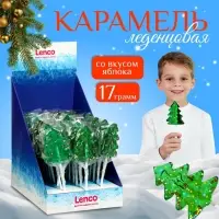Карамель леденцовая новогодняя &laquo;Ёлочка в обсыпке&raquo; со вкусом яблока, 17 г