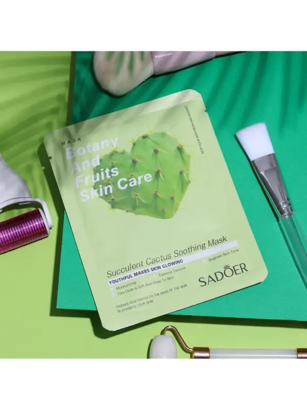 Тканевая маска для лица с экстрактом кактуса, увлажняющая