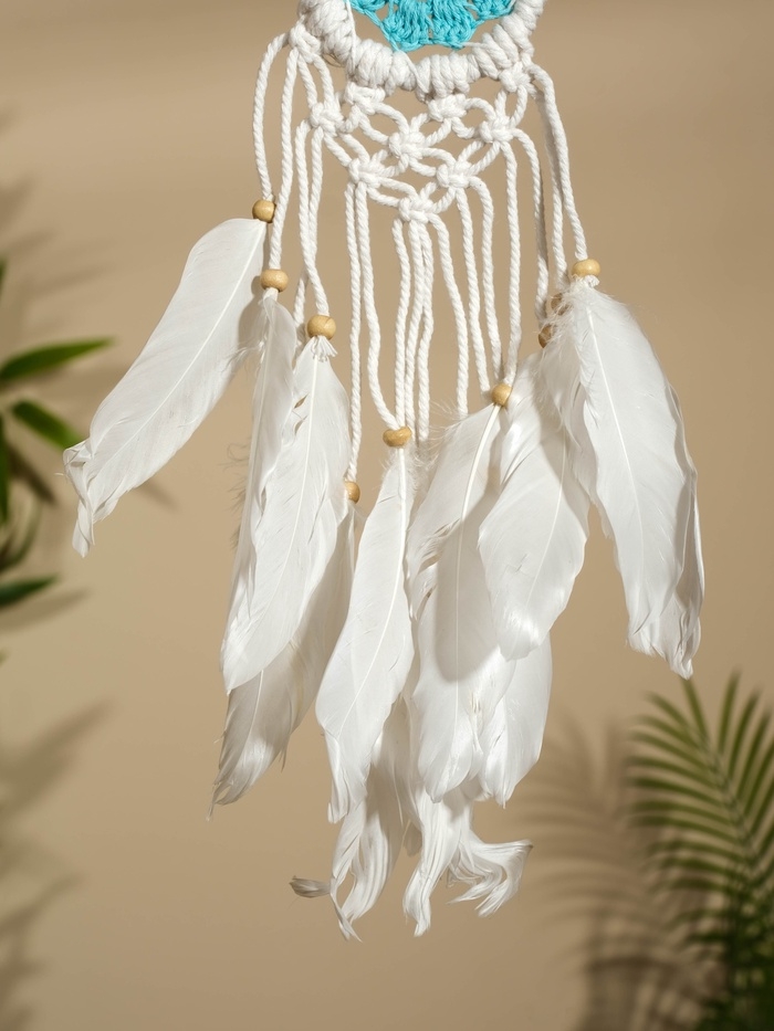 Ловец снов "Голубое солнце" 6х30 см.