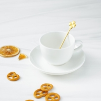 Ложка десертная из нержавеющей стали Magistro &laquo;Клевер&raquo;, длина 12,5 см, цвет золотой