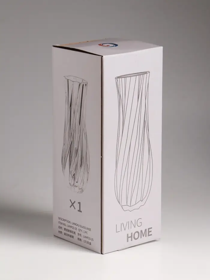 Ваза стекло настольная "Бьорг" 24,5х9 см, прозрачный