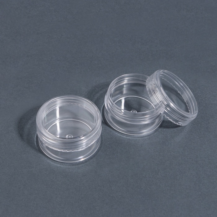 Баночки для хранения, 16 шт, d = 3,5 &times; 2, 10 г, в чехле, цвет прозрачный