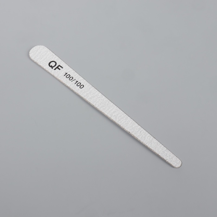 Пилка-наждак, набор 20 шт, деревянная основа, абразивность 100/100, 18 см, цвет серый