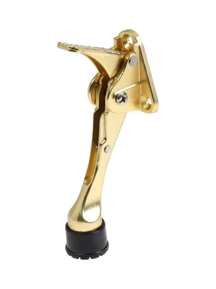 Фиксатор дверной LOCKLAND &ldquo;козья ножка&rdquo;, с автоподъемом, цвет золото