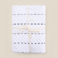 Коврик махровый SL HOME: Lines "Блан де Блан" 50х70 см, 100% хлопок, 750 г/м2