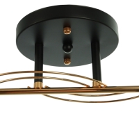 Люстра "Кансе" 2хЕ27 40Вт черно-золотой 41х15х23 см