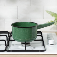 Ковш эмалированный цилиндрический, 1,5 л, без деколи, цвет МИКС