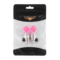 Колпачок на вентиль Cartage, светящийся, набор 2 шт, МИКС