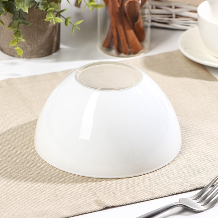 Салатник &laquo;Зефир&raquo;, 800 мл, d=15,5 см, цвет белый