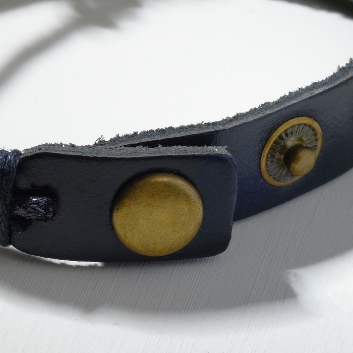 Браслет кожа &laquo;Бабочка малая&raquo; хиппи, цвет коричневый, L=22,5 см