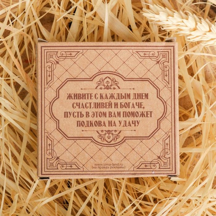 Подкова домовой &laquo;Счастливый оберег&raquo;, 7 х 7 см