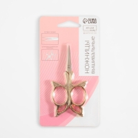 Ножницы для рукоделия &laquo;Бабочка&raquo;, скошенное лезвие, 3,5", 9 см, цвет золотой