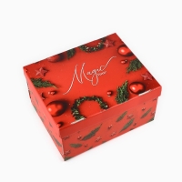 Коробка подарочная новогодняя складная &laquo;Magic time&raquo;, 30 х 24.5 х 15 см, Новый год